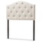 Baxton Studio Myra Beige Upholstered Button-Tufted Twin Size Headboard 125-6972 - alternate 3